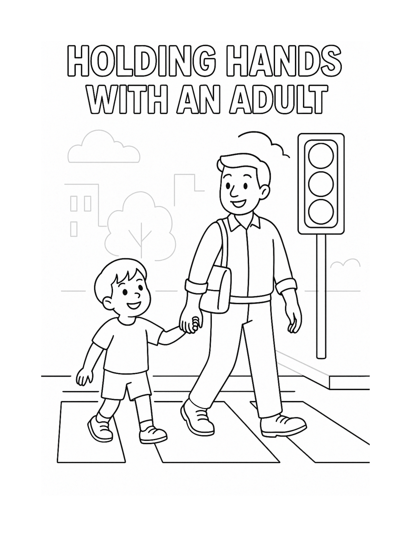 Street Safety Coloring Book for Kids