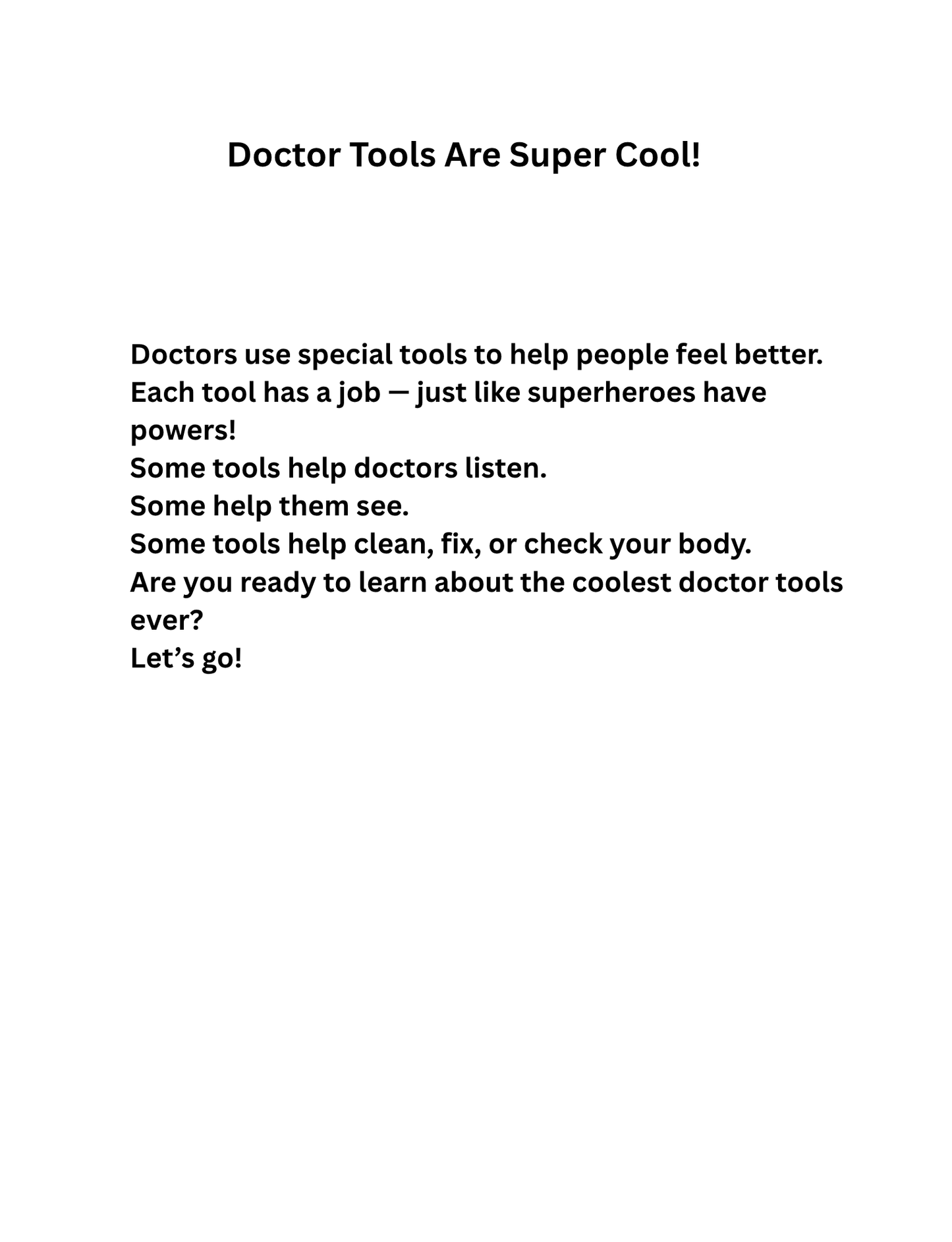 🩺 When I Grow Up, I Want to Be a Doctor – Coloring & Learning Fun!