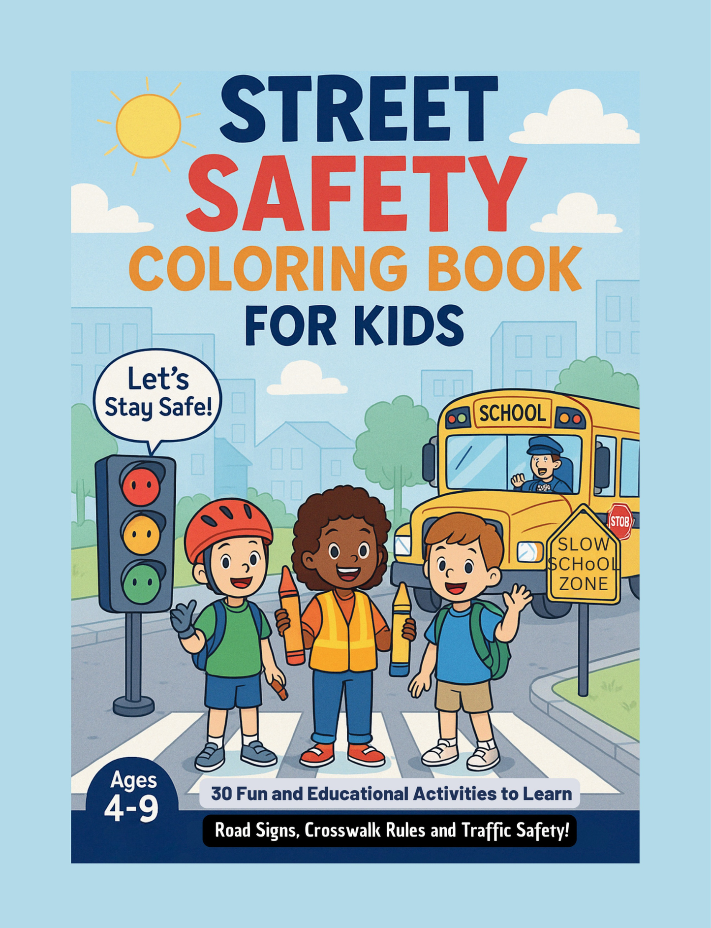 Street Safety Coloring Book for Kids